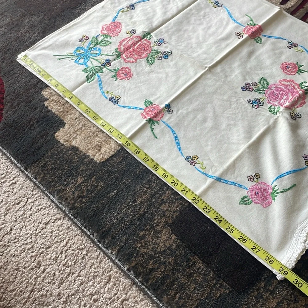 Handmade Floral Embroidered Set of 2 Pillow Shams